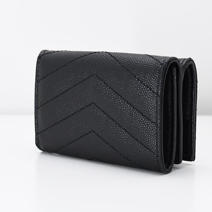 サンローラン　オリガミタイニーウォレット　スムースレザー　ブラック SAINT LAURENT サン ローラン 財布 WALLET オリガミタイニー