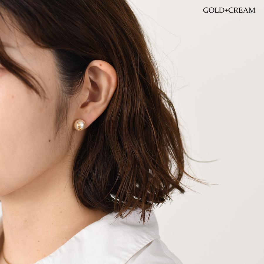 SAINT LAURENT サンローラン アクセサリー ピアス ロゴパール SAINT LAURENT サンローラン アクセサリー ピアス ロゴパール
