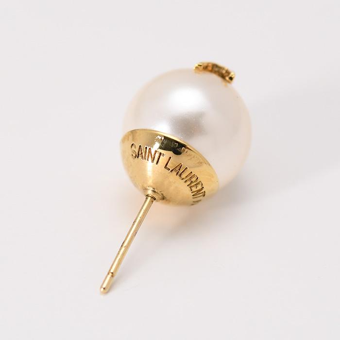 SAINT LAURENT サンローラン ピアス アクセサリー ロゴパールピアス