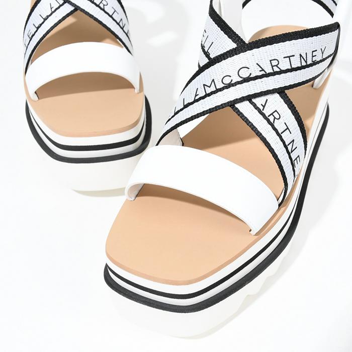 STELLA MCCARTNEY ステラマッカートニー シューズ ストライププラットフォームサンダル 810162E00015 ブラック ホワイト 厚底 春夏｜selectshopfelice｜11