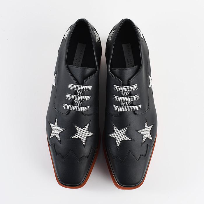 【百貨店購入】ステラマッカートニー エリス 星柄 厚底 35.5 ブラック Stella McCartney（ステラ・マッカートニー） スニーカー シューズ