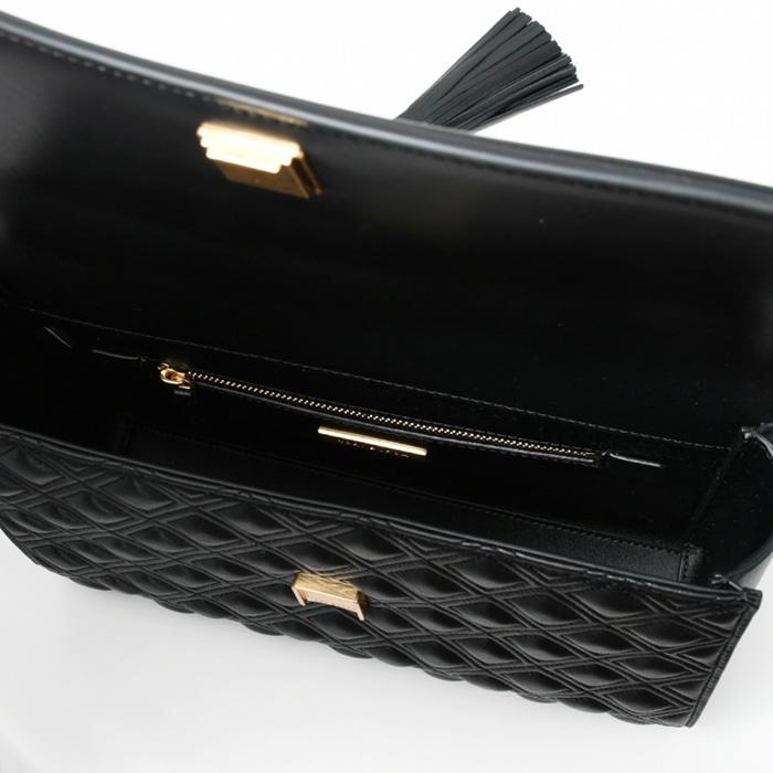 ブラックレザーショルダーバッグ　トリーバーチ TORY BURCH トリーバーチ ショルダー バッグ フレミング 76997