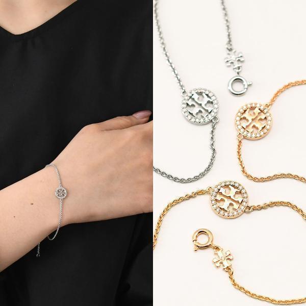 TORY BURCH トリーバーチ ブレスレット ミラー パヴェ チェーン
