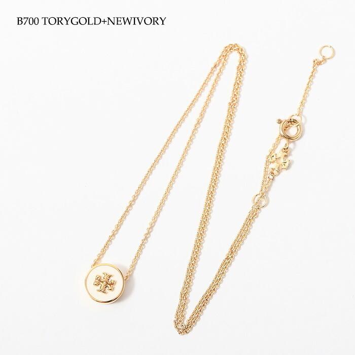 【ポイント5倍】TORY BURCH トリーバーチ アクセサリー キラ エナメル ペンダント ネックレス 90549 レディース ホワイト ブラックの画像