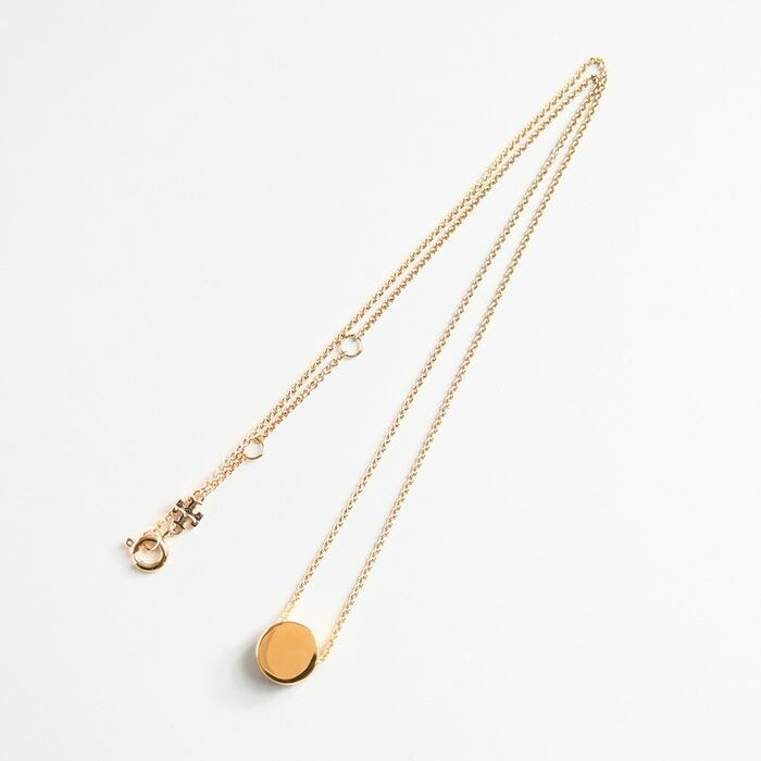 【ポイント5倍】TORY BURCH トリーバーチ アクセサリー キラ エナメル ペンダント ネックレス 90549 レディース ホワイト ブラックの画像