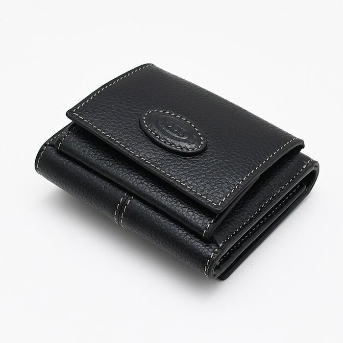 TOD'S トッズ 財布 レザーウォレット XAWDBNB2000XSO レディース ベージュ ブラック ブラウン カーフレザー 三つ折り財布 スナップボタン開閉 ロゴ 爆買の画像