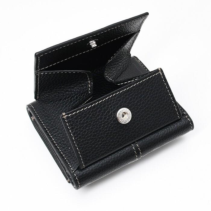 TOD'S トッズ 財布 レザーウォレット XAWDBNB2000XSO レディース ベージュ ブラック ブラウン カーフレザー 三つ折り財布 スナップボタン開閉 ロゴ 爆買の画像