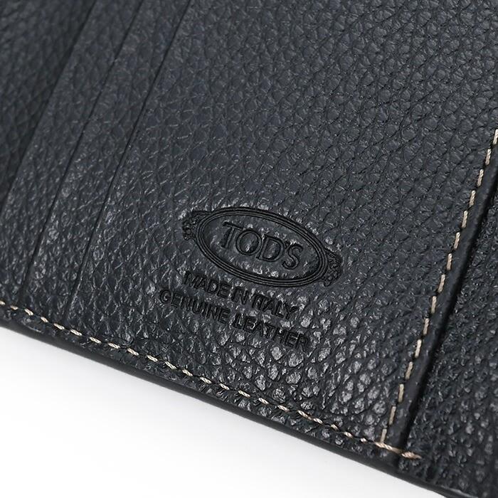 TOD'S トッズ 財布 レザーウォレット XAWDBNB2000XSO レディース ベージュ ブラック ブラウン カーフレザー 三つ折り財布 スナップボタン開閉 ロゴ 爆買の画像