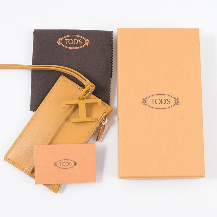 国内直営**TOD'S**レザー ネック カード ホルダー Man ブラック レザー ネック カード ホルダー