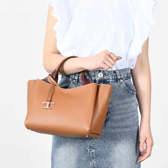 【美品】 TOD'S トッズ ハンドバッグ ミニ ブラウン TOD'S トッズ バッグ レザーミニバッグ ショルダーバッグ