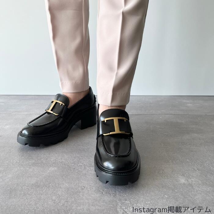 TOD'S トッズ ローファー シューズ タイムレスレザーローファー XXW08D0EU50SHA レディース 女性 BLACK ブラック 黒 ロゴ 本革 おすすめ｜selectshopfelice｜02