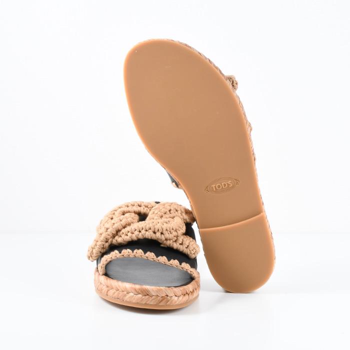 TOD'S トッズ サンダル 靴 ケイト レザー ラフィアサンダル TOD'S トッズ サンダル 靴 ケイト レザー ラフィアサンダル