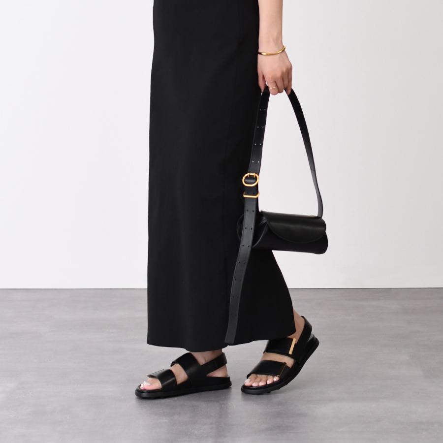 新品未使用　Tod's ブラック　レザー　オープントゥ　サンダル TOD'S トッズ Leather Sandal レザーサンダル サンダル 靴