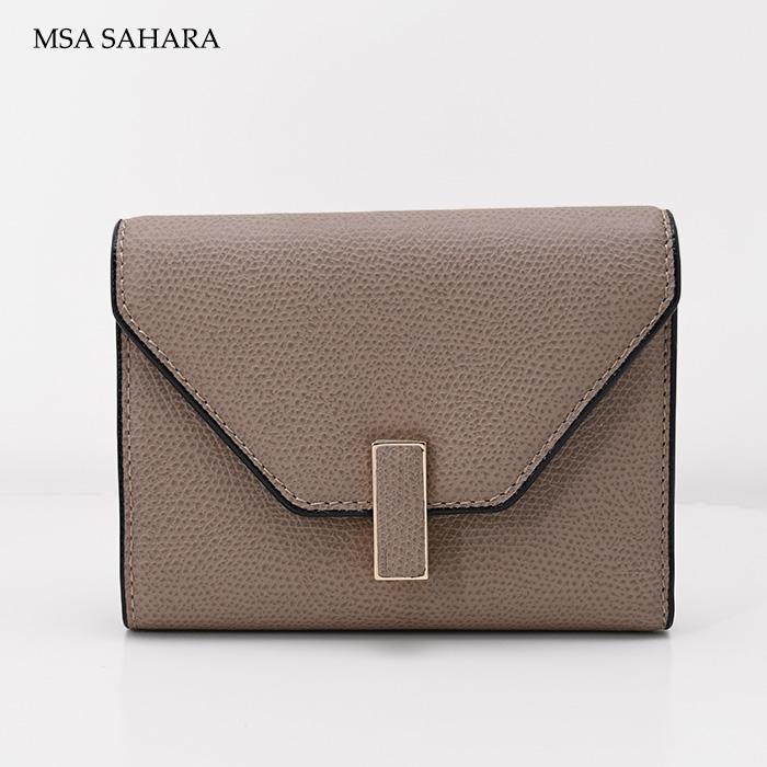 美品 ヴァレクストラ Valextra 現行販売商品 SGES0005028 イジィデ ウォレット レザー 三つ折り財布 定価149600円 レディース 小銭 ダークグレー Valextra（ヴァレクストラ） 財布 イジィデウォレット SGES0005028
