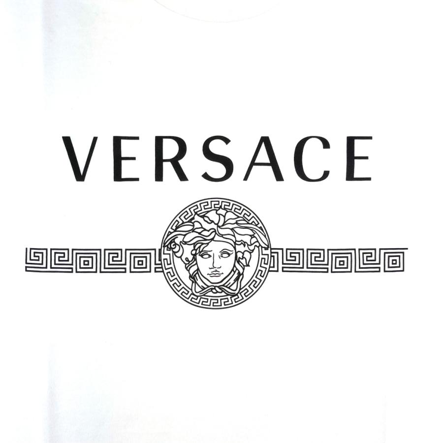 驚きの価格 VERSACE ヴェルサーチェ メデューサ メンズ 2カラー ホワイト WHITE ブラック BLACK コットン ロゴT ...