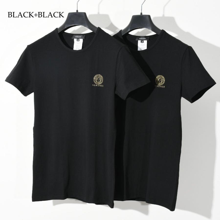 Versace ヴェルサーチ　Tシャツ　ビジュー  トップス　グリッター　黒 Versace メドゥーサ ビジュー Tシャツ | ブラック | FARFETCH JP