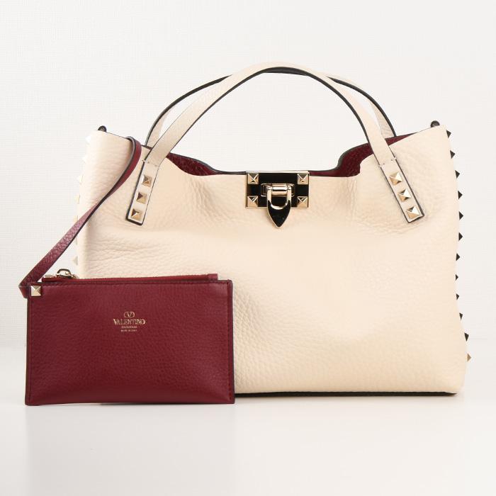 VALENTINO ヴァレンティノ バッグ ロックスタッズカーフスキン VALENTINO ヴァレンティノ バッグ ロックスタッズカーフスキン