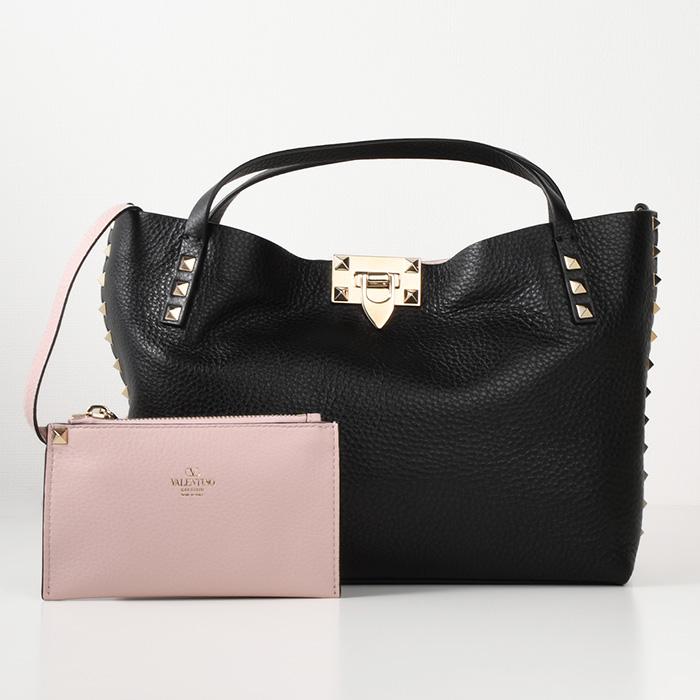 VALENTINO ヴァレンティノ バッグ ロックスタッズカーフスキン VALENTINO ヴァレンティノ バッグ ロックスタッズカーフスキン