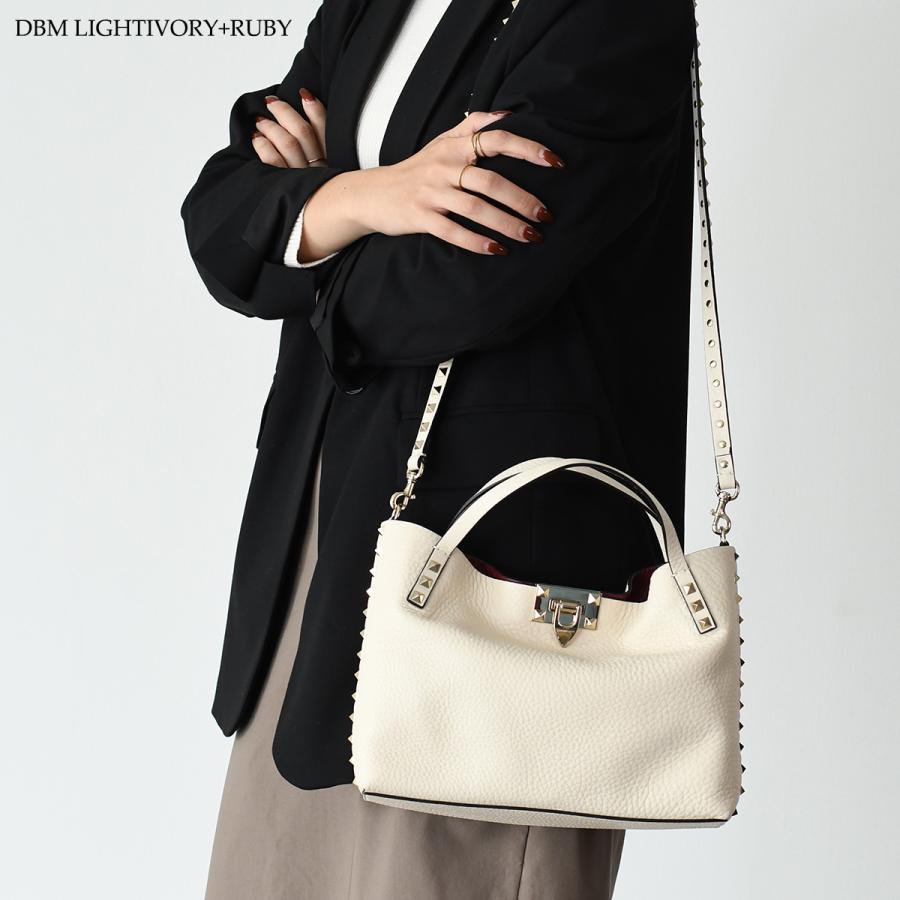 VALENTINO ヴァレンティノ バッグ ロックスタッズカーフスキン VALENTINO ヴァレンティノ バッグ ロックスタッズカーフスキン
