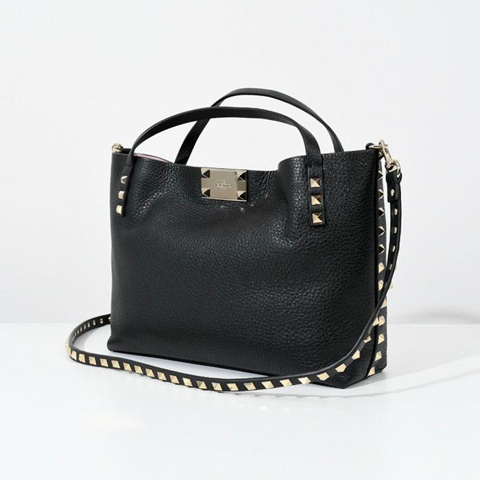 VALENTINO ヴァレンティノ バッグ ロックスタッズカーフスキン VALENTINO ヴァレンティノ バッグ ロックスタッズカーフスキン