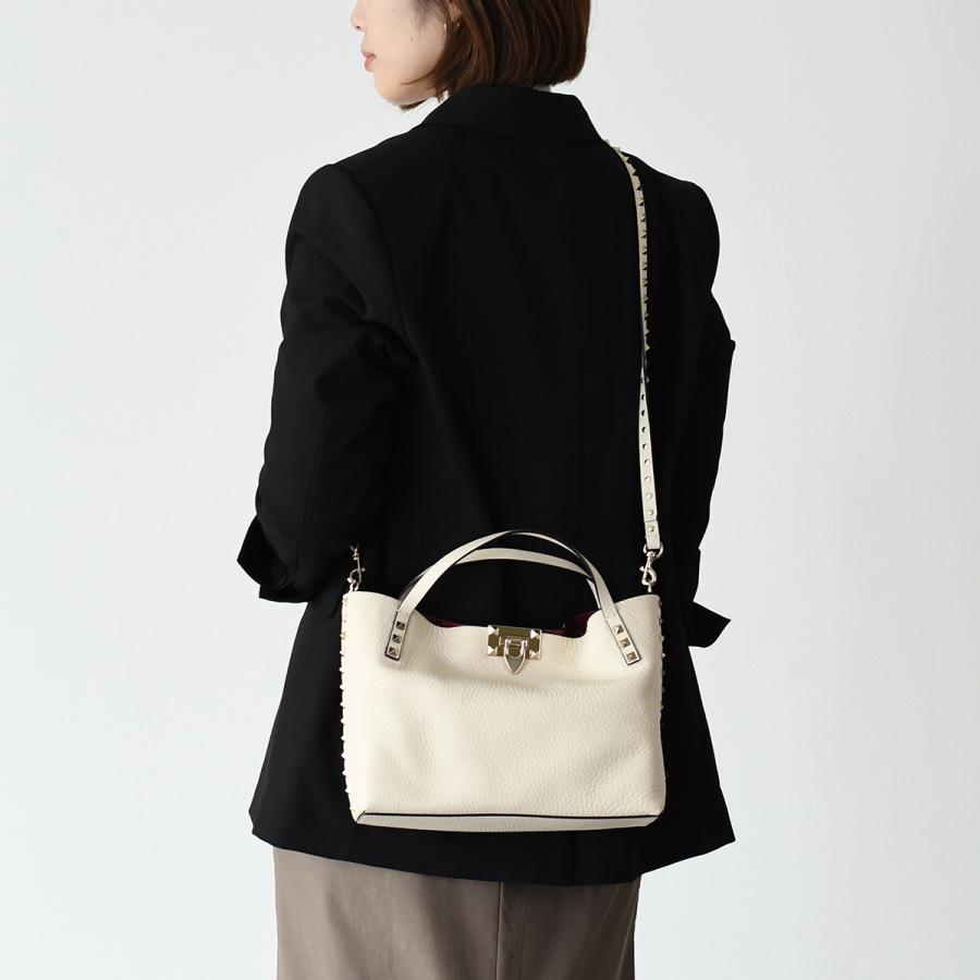 VALENTINO ヴァレンティノ バッグ ロックスタッズカーフスキン VALENTINO ヴァレンティノ バッグ ロックスタッズカーフスキン