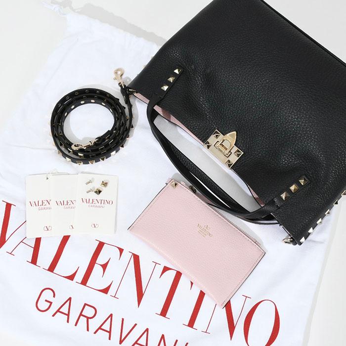 VALENTINO ヴァレンティノ バッグ ロックスタッズカーフスキン VALENTINO ヴァレンティノ バッグ ロックスタッズカーフスキン