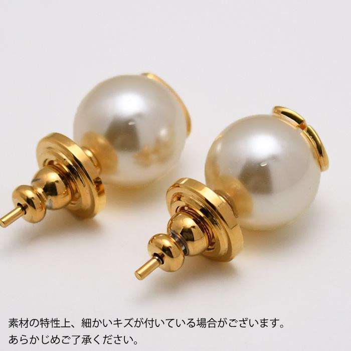 【ポイント5倍】VALENTINO ヴァレンティノ ピアス アクセサリー ジュエリー 2J0E35 UXM シグネチャー パールピアス GOLD ゴールド ロゴの画像