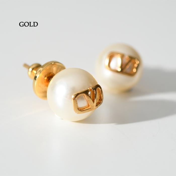 VALENTINO ヴァレンティノ ピアス アクセサリー ジュエリー 1W2J0E35 UXM シグネチャー パールピアス GOLD ゴールド ロゴ 人気 ギフト | VALENTINO | 02