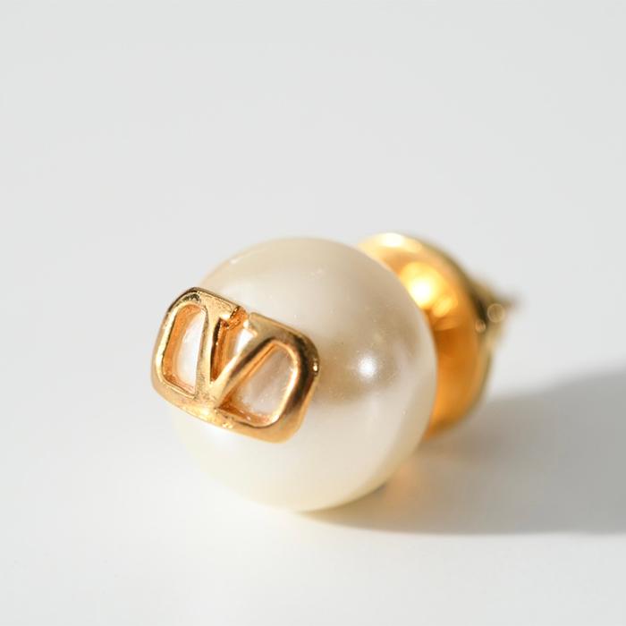 VALENTINO ヴァレンティノ ピアス アクセサリー ジュエリー 1W2J0E35 UXM シグネチャー パールピアス GOLD ゴールド ロゴ 人気 ギフト | VALENTINO | 03