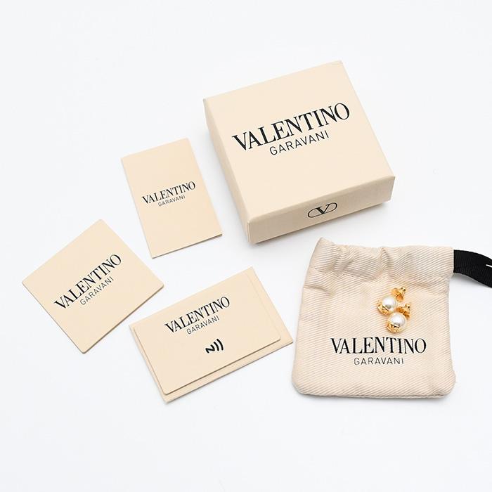 【ポイント5倍】VALENTINO ヴァレンティノ ピアス アクセサリー ジュエリー 2J0E35 UXM シグネチャー パールピアス GOLD ゴールド ロゴの画像