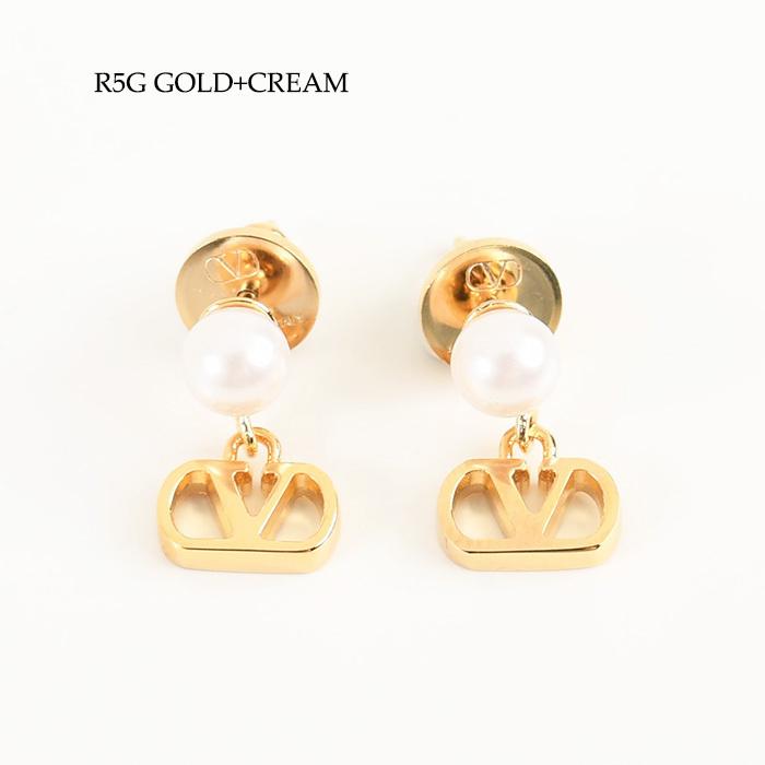 【ラスト1点】VALENTINO ヴァレンティノ バレンチノ ピアス アクセサリー Vロゴ シグネチャー メタル x パール J0X81 DHC レディースの画像