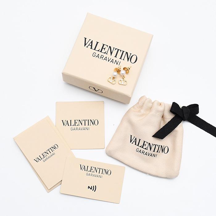 【ラスト1点】VALENTINO ヴァレンティノ バレンチノ ピアス アクセサリー Vロゴ シグネチャー メタル x パール J0X81 DHC レディースの画像