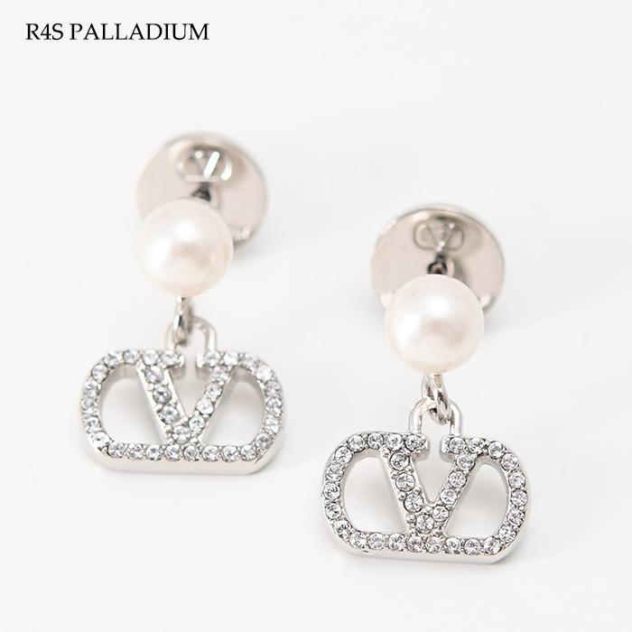 VALENTINO（ヴァレンティノ） ピアス Vロゴ シグネチャー メタル x