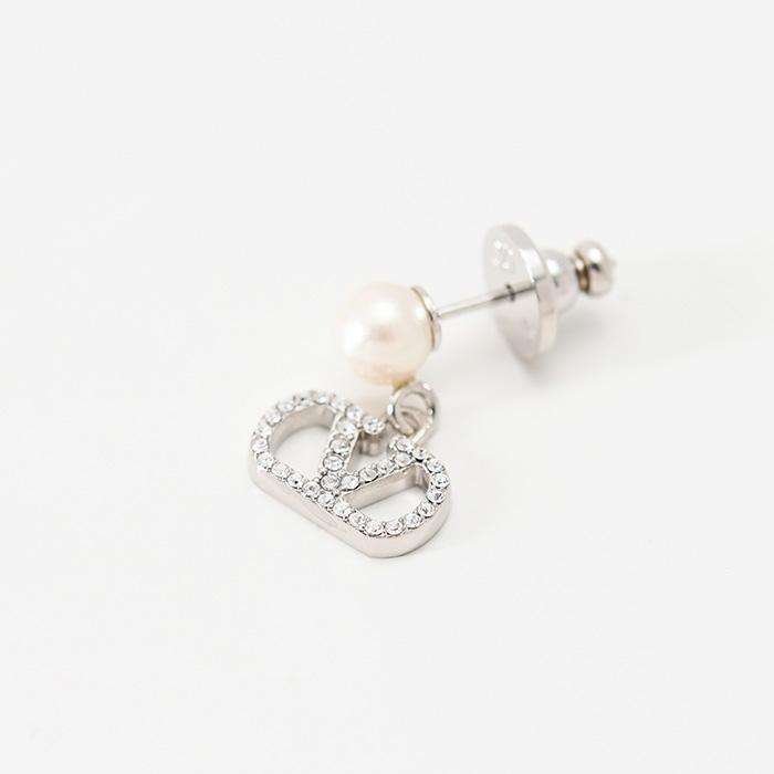 VALENTINO（ヴァレンティノ） ピアス Vロゴ シグネチャー メタル x
