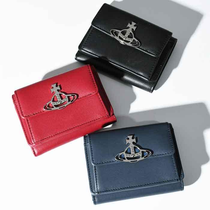 Vivienne Westwood ヴィヴィアン ウエストウッド 財布 ウォレット SMOOTH LEATHER 三つ折りミニ財布 レディース 女性  ブルー ブラック レッド ギフト :vw-52010013l001q:セレクトショップ FELICE Yahoo!店 - 通販 -