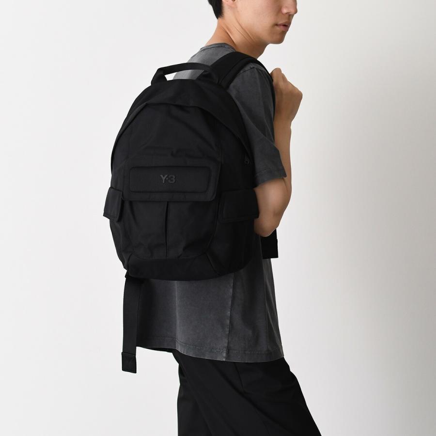 Y-3 ワイスリー バックパック リュック バッグ BACKPACK SMALL JV9721 メンズ ユニセックス ブラック ナイロン A4収納可能 ジッパー開閉 マグネットポケットの画像
