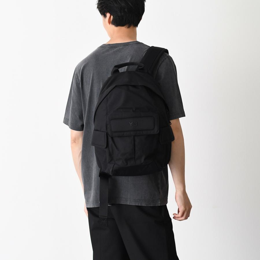 Y-3 ワイスリー バックパック リュック バッグ BACKPACK SMALL JV9721 メンズ ユニセックス ブラック ナイロン A4収納可能 ジッパー開閉 マグネットポケットの画像