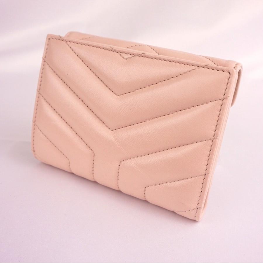 イヴ サンローラン 財布 折りたたみ財布 Saint Laurent Loulou ルル 二つ折り財布 Light Pink Grey ミニ財布 コンパクト財布 Ysl Ysl Lc セレクトショップ Felice Yahoo 店 通販 Yahoo ショッピング