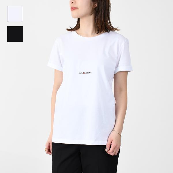 Saint Laurent イヴ サンローラン Ysl ロゴ Tシャツ Black ブラック 黒 White ホワイト レディース コットン トップス 半袖 Yb2dq Ysl T セレクトショップ Felice Yahoo 店 通販 Yahoo ショッピング
