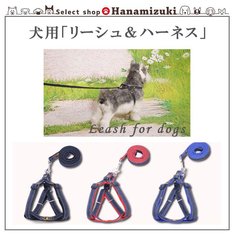 犬 ハーネス リード セット おしゃれ かわいい ３色 小型犬