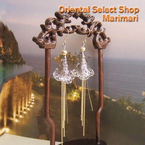 ちまっと♡ボタニカル風鈴型にゃんこ リトルウッズ ピアス/イヤリング