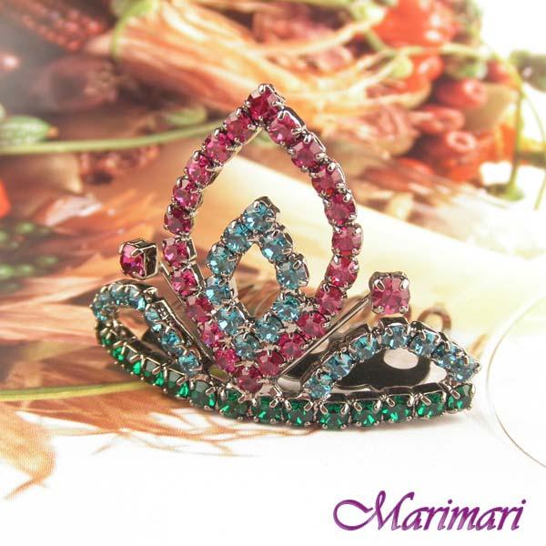 55 以上節約 カラフルティアラカラードレスに ガンメタル マゼンダピンク観葉植物カラーのようなデザインパライバトルマリン色スワロ お歳暮 Www Aqtsolutions Com