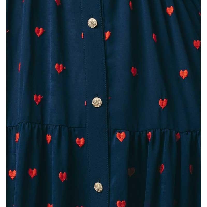 高質で安価 Double Standard Clothing ダブルスタンダードクロージング 通販 Dsc シフォンハート柄刺繍リボンワンピース 01 181 212 注目の Www Ipekyolugenclik Com