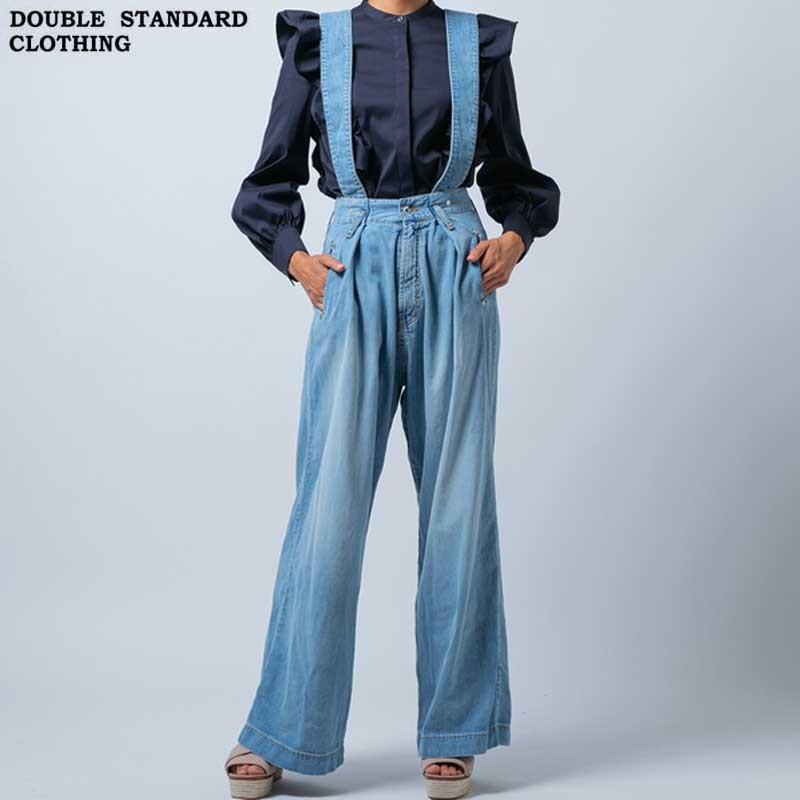 Double Standard Clothing ダブルスタンダードクロージング 通販 ソフトコットンデニムサロペット 01 390 1 Supersport Tn