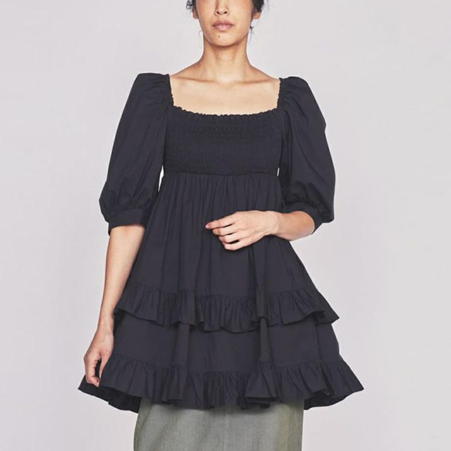 DOUBLE STANDARD CLOTHING ブロードブラウス 36 黒 DOUBLE STANDARD CLOTHING（ダブルスタンダードクロージング）の「T/C