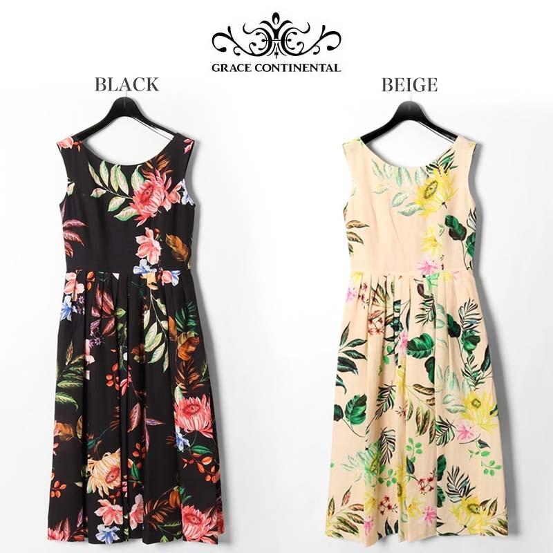 Sale50 Off Grace Continental グレースコンチネンタル 通販 リネンボタニカルプリントドレス 春夏 ドレス セレクトショップムー 通販 Yahoo ショッピング