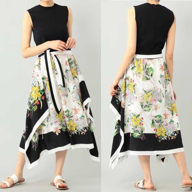 Grace Continental グレースコンチネンタル 通販 ボタニカルスカーフコンビワンピース レディース 21春夏 セレクトショップムー ヤフー店 通販 Yahoo ショッピング