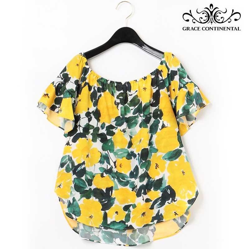 すぐったレディース福袋 Grace 21春夏 レディース ボタニカルドレープトップ 通販 グレースコンチネンタル Continental Grace Sale50 Off ボタニカルドレープトップ Continental シャツ ブラウス Dagl Tg