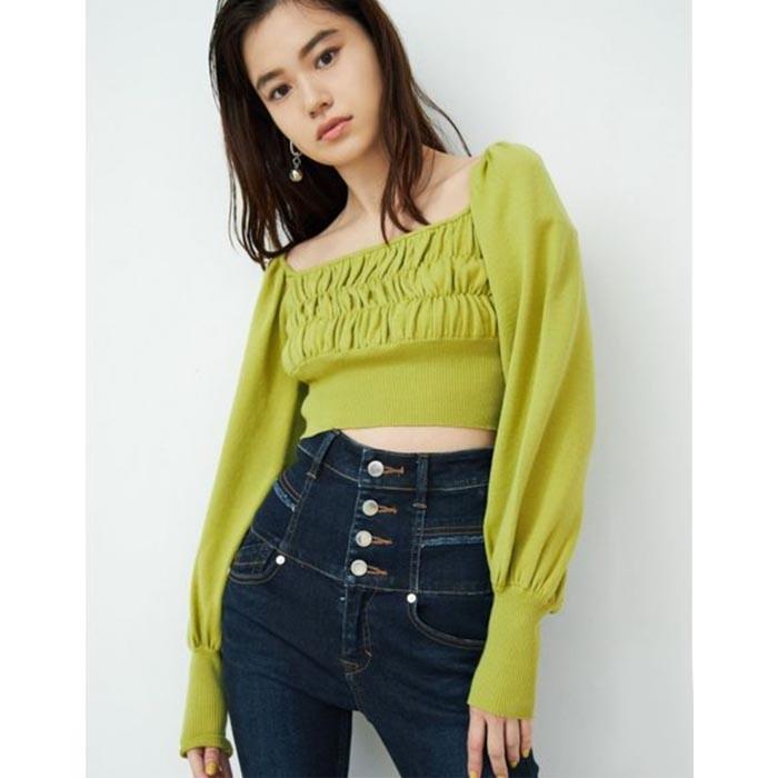 Sale50 Off Emoda エモダ 通販 ギャザーフィットニットトップ セレクトショップムー ヤフー店 通販 Yahoo ショッピング