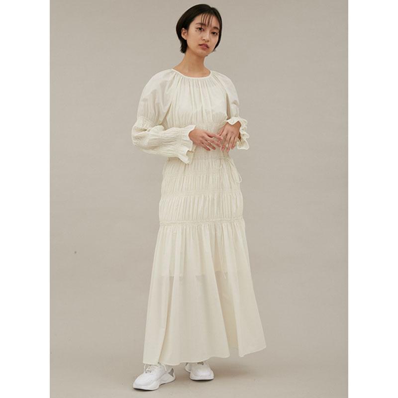 Emmi Atelier エミ アトリエ 通販 ギャザーワンピース 13wfo レディース ロングドレス 21春新作 フェミニン ウォッシャブル 13wfo セレクトショップムー 通販 Yahoo ショッピング